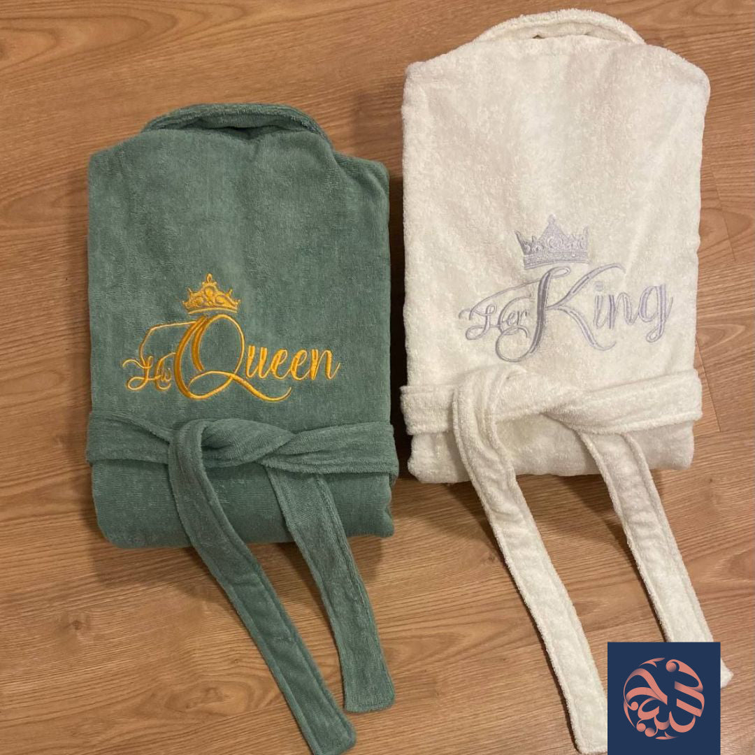 برنس الحمام المطرز الفاخر من جاكاردينا