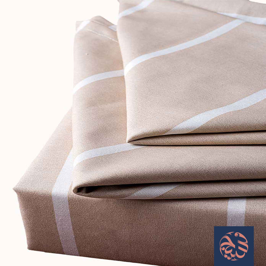 طقم ملاية مطبوعه مثبتة 3قطعة - مقاس  180×200 سم من شطا