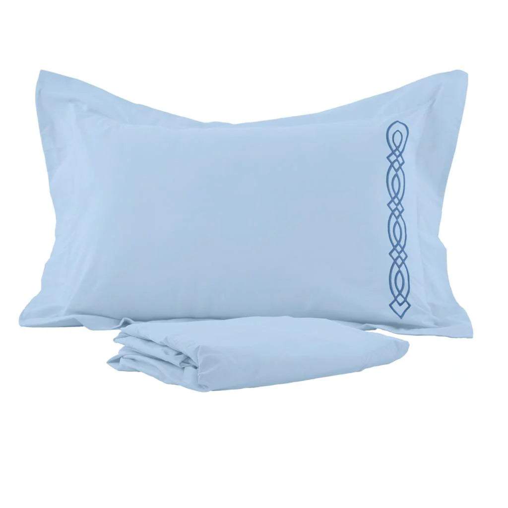 ريلي - طقم ملاية سرير باركيل مطرزة قطن 100٪ (ملاية و 2 كيس وسادة) من ريكراك