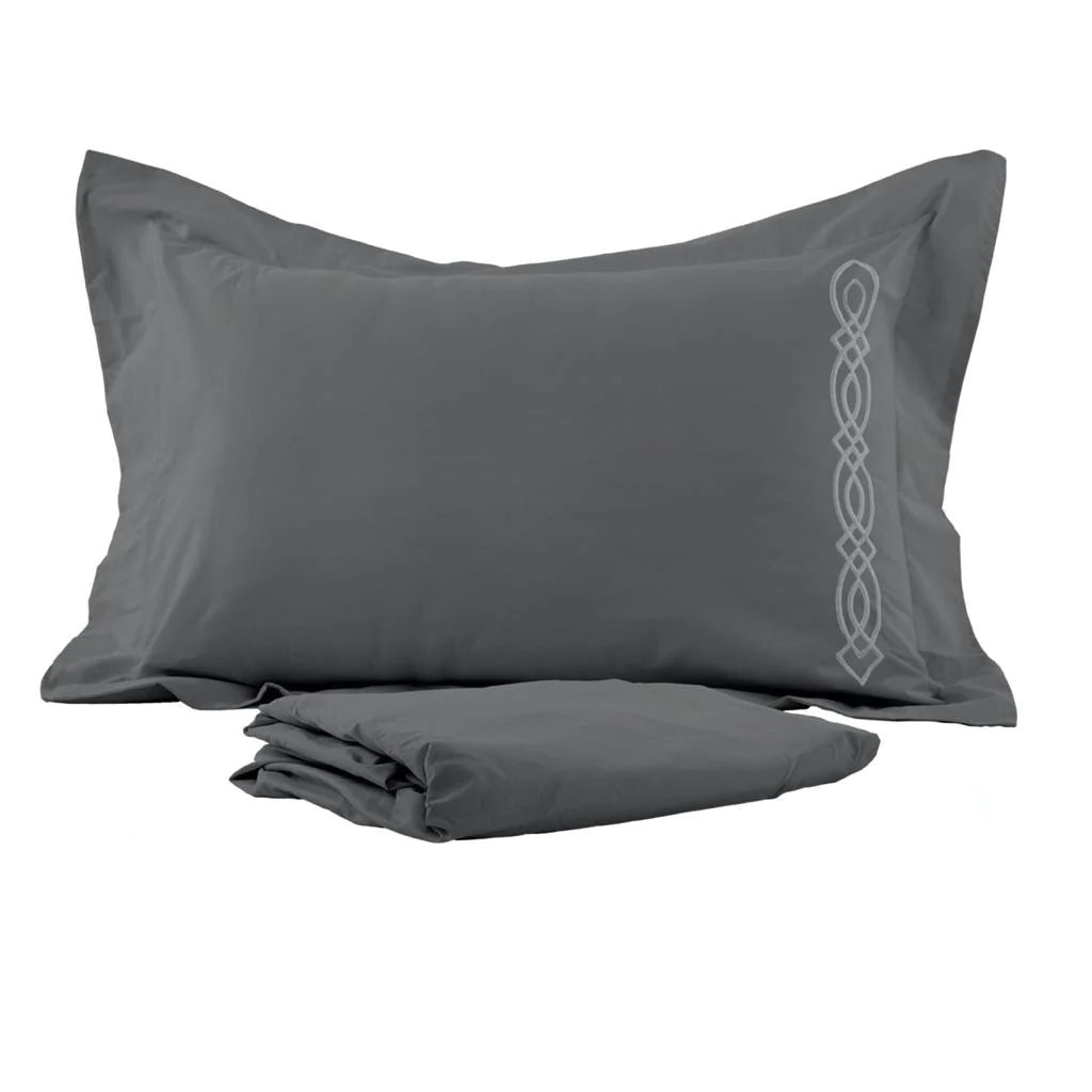 ريلي - طقم ملاية سرير باركيل مطرزة قطن 100٪ (ملاية و 2 كيس وسادة) من ريكراك