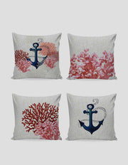 طقم 4 كوشنر مطبوع -كود 759 المقاس 45x45سم من شطا