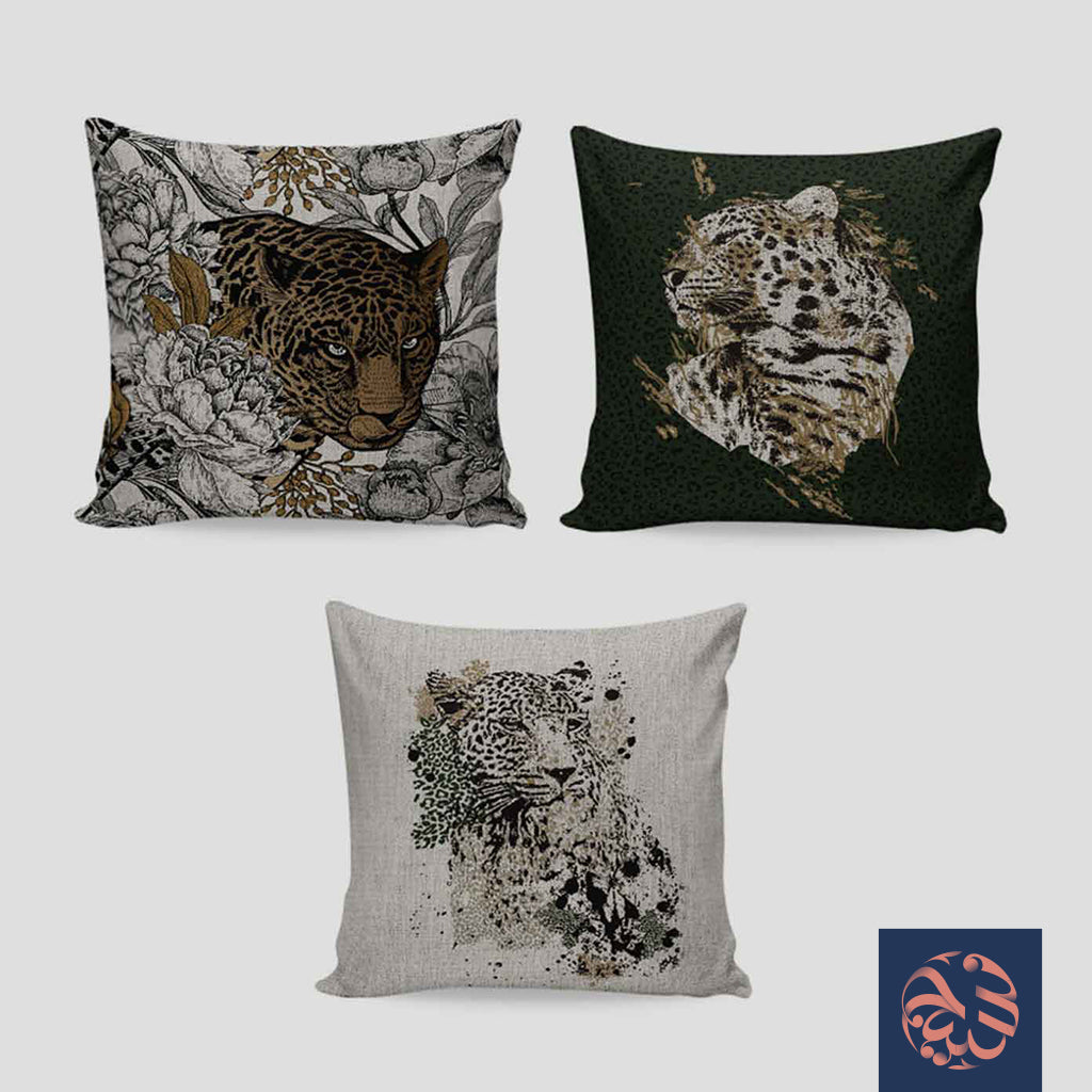 طقم 3  كوشنر مطبوع -كود 716- المقاس 45x45سم من شطا