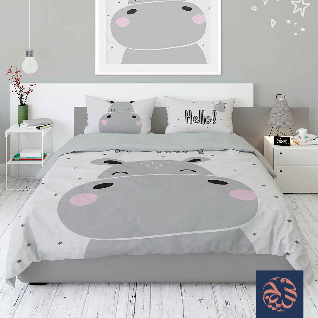 طقم لحاف ديجيتال صغير  - كود 110 - مقاس 220×180سم 3 قطعة من شطا