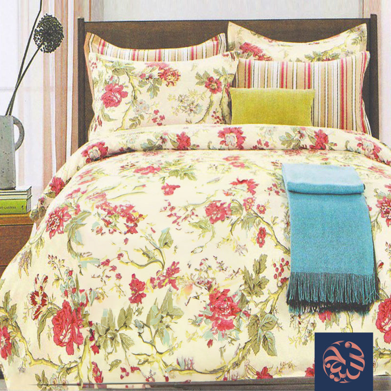 طقم ملاية مطبوع  5 قطعة موديل كلوديا من الحناوي