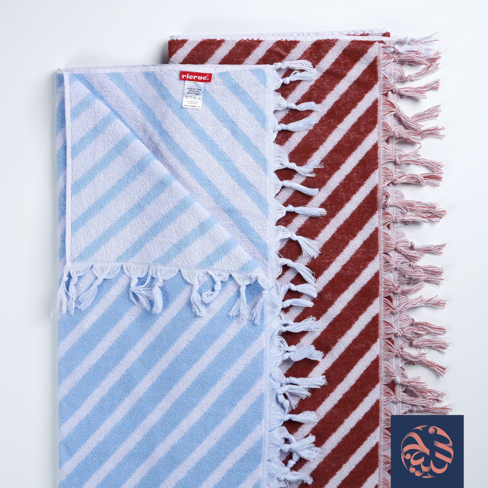 رامية - منشفة وجه بتصميم متقاطع