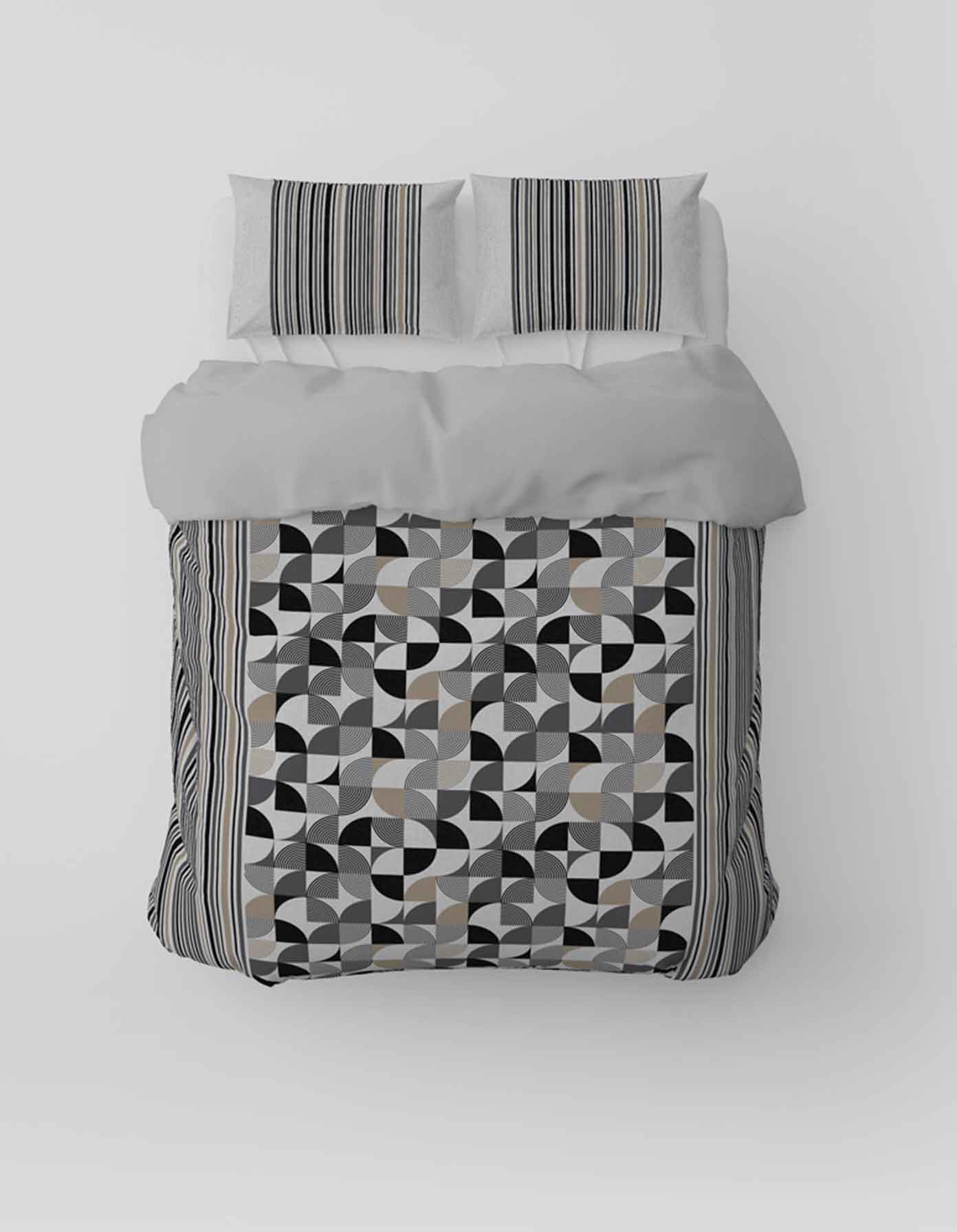 طقم لحاف ديجيتال كبير - كود 138 - مقاس 240×220 3 قطعة من شطا