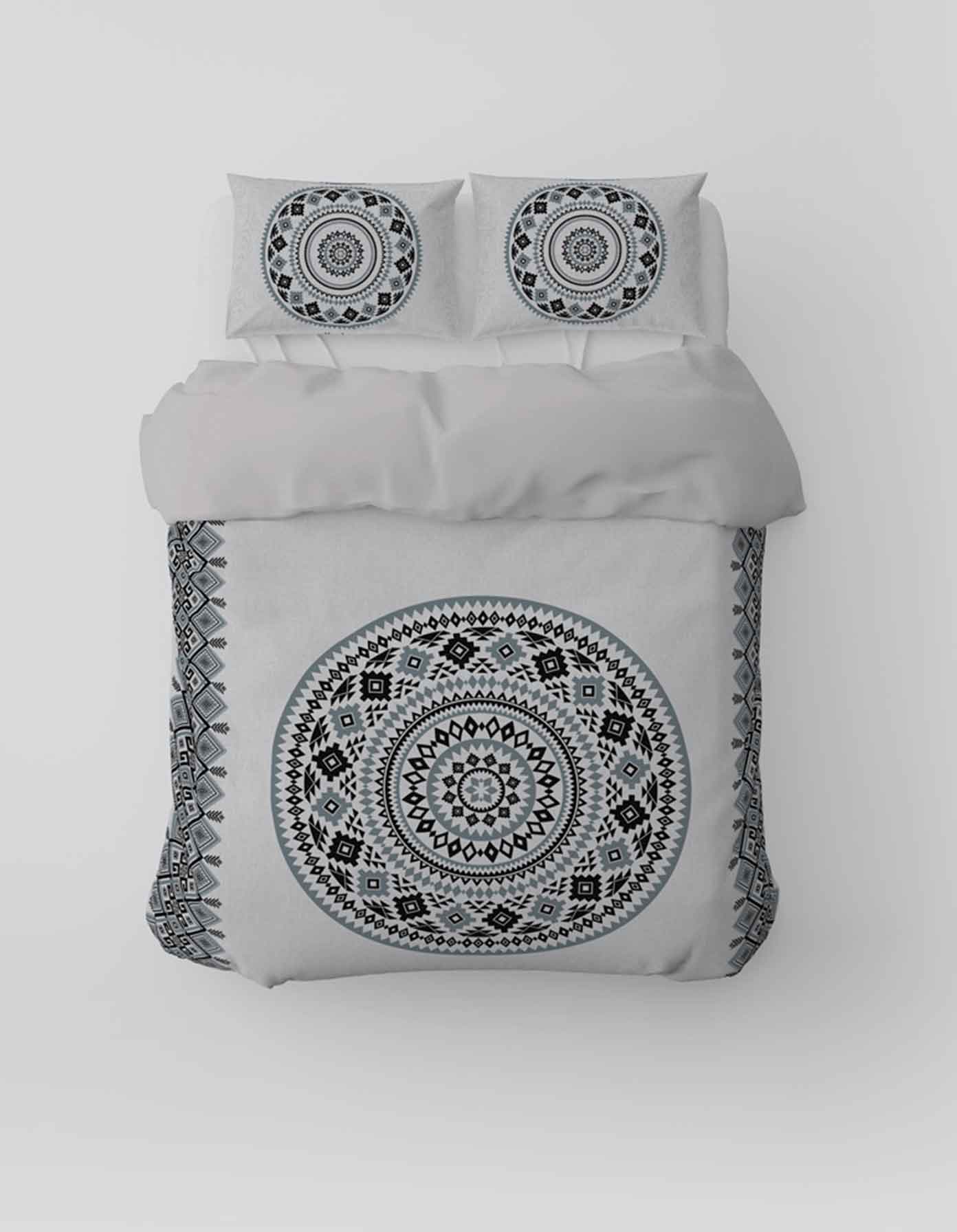 طقم لحاف ديجيتال كبير - كود 193 - مقاس 240×220 3 قطعة من شطا